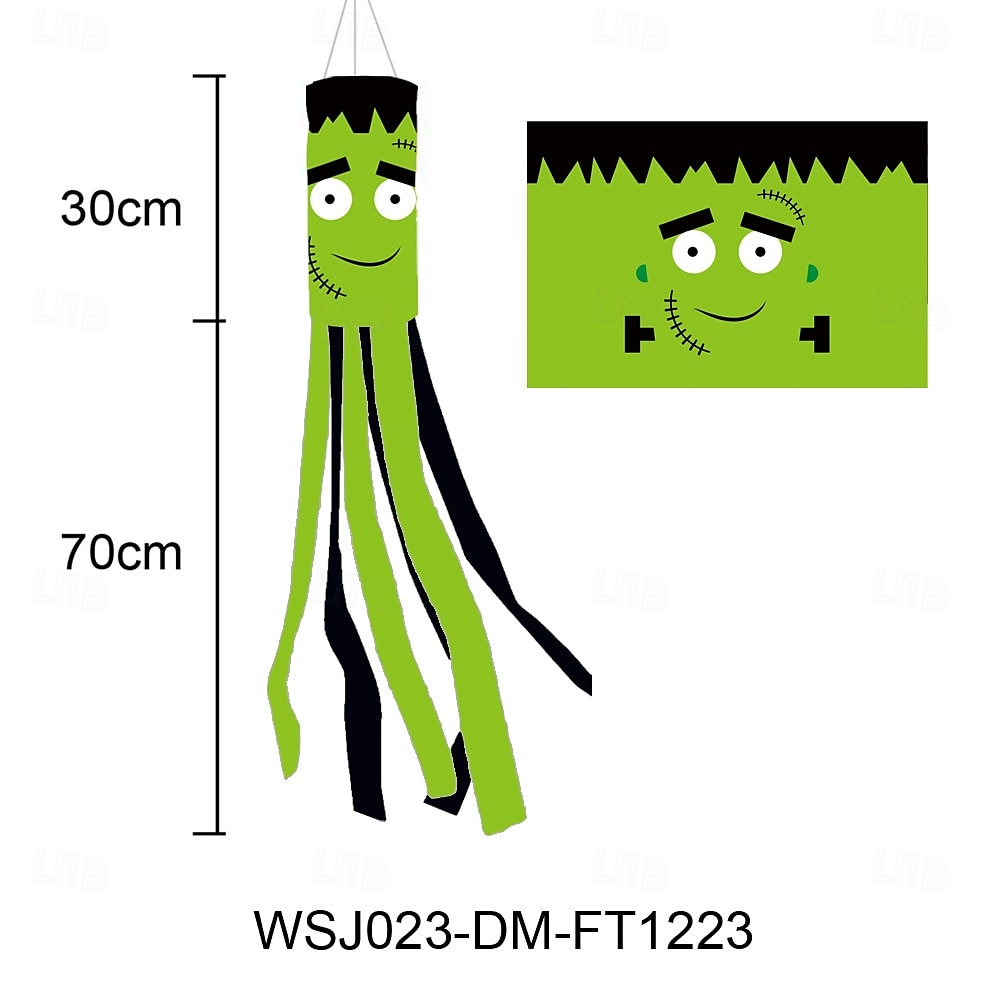 Halloween Windsock Flag 39 Inch Spooky Cartoon Flag Wind Socks Pumpkin Bat Ghost Monster Outdoor Hanging Decoration for Home Yard Patio Lawn Garden Tree Party Decoration 2025 - $8.99 –P2
