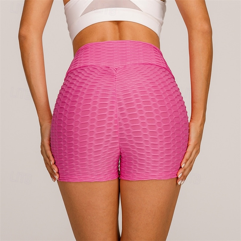 Per donna Shorts Leggings Streetwear Casual Corto Vita Alta Semplice Elastico in vita Jacquard Traspirabilità Elasticizzato Vacanza Streetwear Abbigliamento quotidiano Nero Bianco Giallo Rosso Estate del 2025 a $11.99 –P11