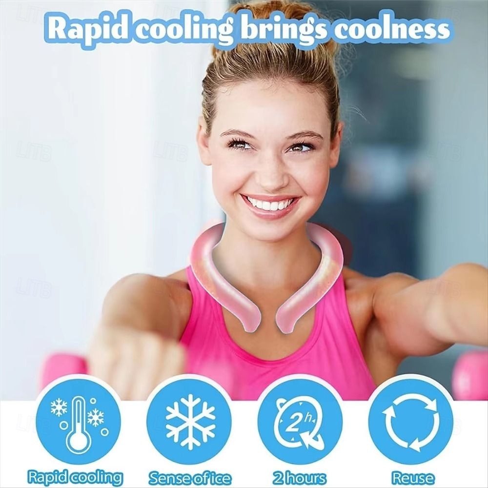 переносная охлаждающая трубка для шеи, многоразовый охлаждающий пакет со льдом для лета, носимый массажер для шеи с профилактикой солнечного удара 2026 - $12.99 –P6