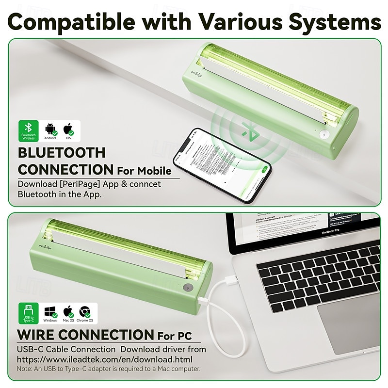 A4 ink-free Small Work Paper Office Portable Mini High Cleaning Brush Question Printer 2025 - $244.89 –P4