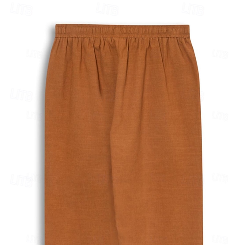 Herr Linne Byxor Långbyxor Sommarbyxor Säckiga byxor Strandbyxor Elastisk midja Snörning Rakt ben Grafisk Sol Mjuk Utomhus Fullängd Utomhus Hem Ledigt Mode Streetwear Ljusgrå + blå Ljusgrå+mörkgrå 2025 - $29.99 –P4