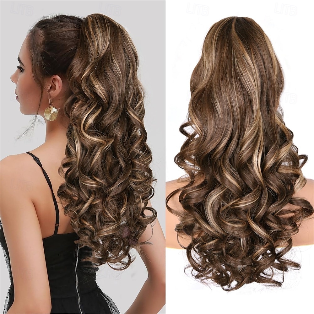 24 Inch Ponytail Extension Clip on Ponytails for Women Long Curly Wavy Ponytail Extensions for Women Synthetic Layered Pony Tails Hair Extensions 2025 - $19.49 –P1