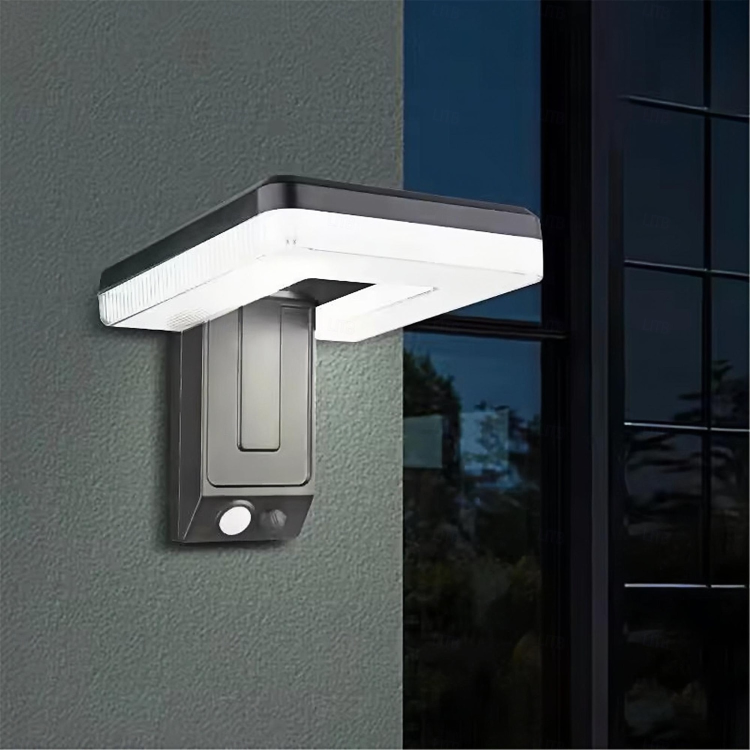 Lampada da parete solare con testa pieghevole da 120 cm, rilevamento a infrarossi remoto, 3 modalità di illuminazione, pannello solare efficiente impermeabile IP65, 1 pezzo del 2025 a $16.49 –P2