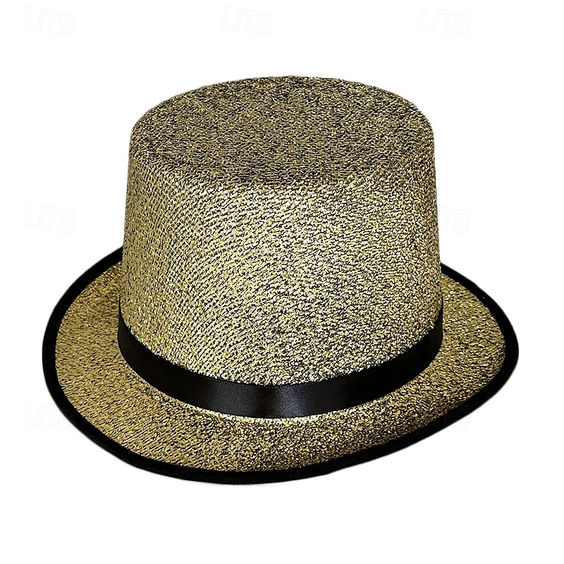 Sombrero de mago para espectáculos, sombrero Lincoln, sombrero alto de espectáculo, sombrero de jazz retro de 13 cm, estilo británico, combinable. 2025 - $8.99 –P18