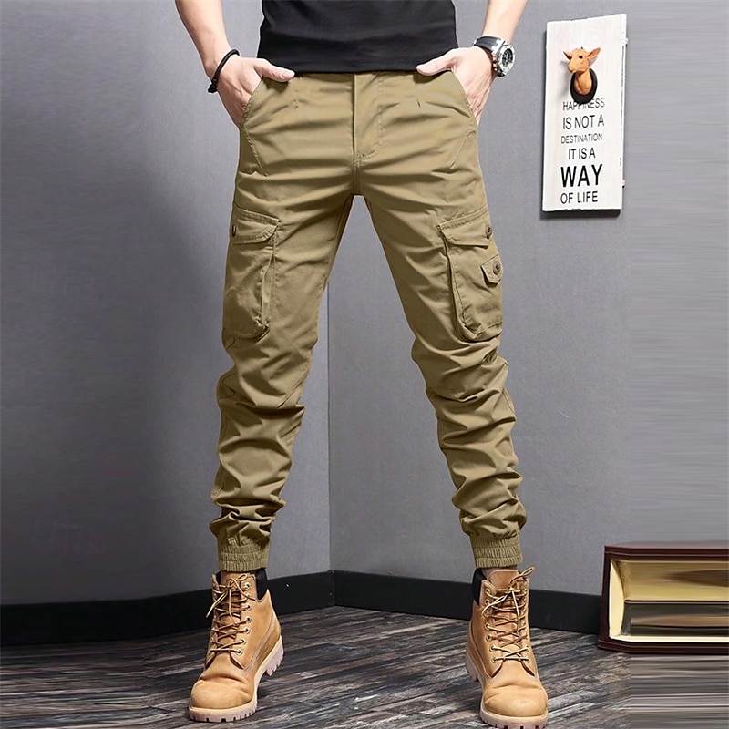Men's Cargo Pants Hiking Pants Trousers hiking trousers Outdoor Regular Fit Waterproof Windproof Quick Dry Lightweight Pants / Trousers Pocket Black Army Green Camping / Hiking Golf Running S M L XL 2025 - $23.99 –P1