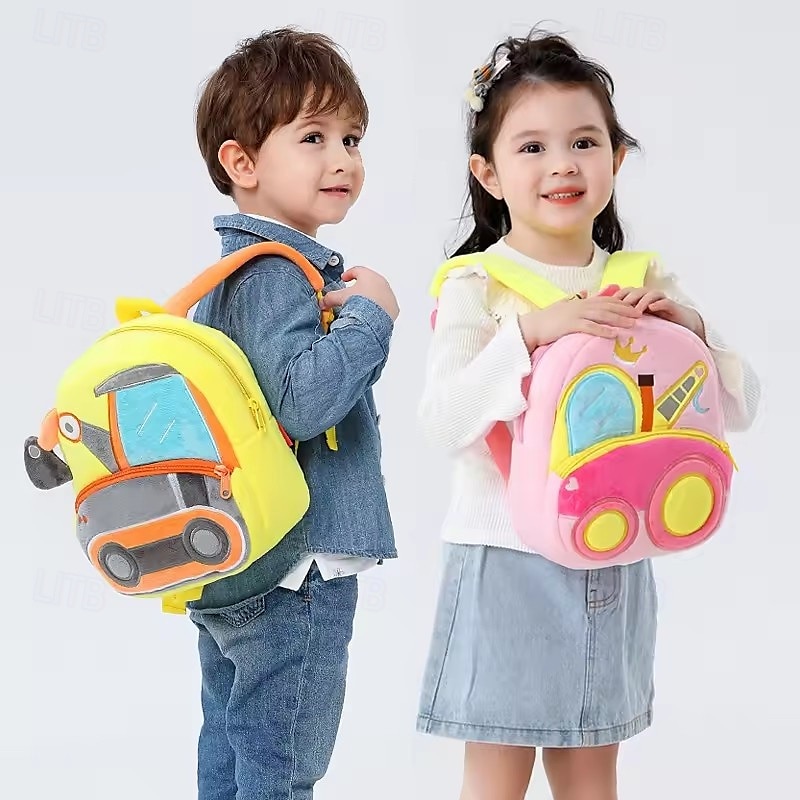 kreskówka 3d koparka traktor 2-4 lata plecak dla malucha inżynieria pojazdy plecak dzieci przedszkole tornister dziecko 2025 - $20.99 –P9
