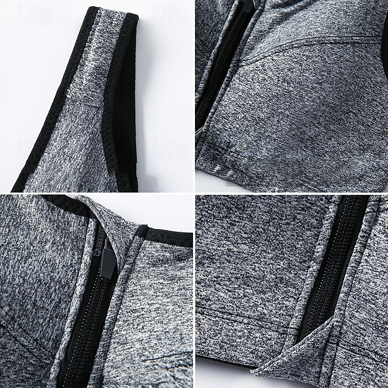 Dámské Jóga podprsenka Sportovní podprsenky Pilates podprsenka Podprsenka nahoře Push Up Beze švu Antivibrační Bezdrátový Plná / Jednobarevná Sport Sportovní oděvy Černá Bílá Tělocvična Zumba Běh 2026 - $10.49 –P4