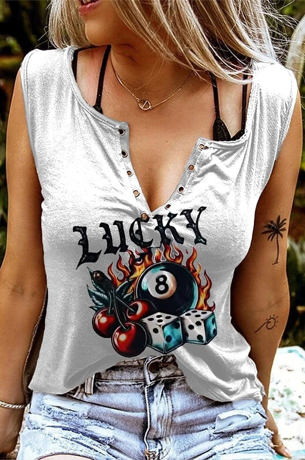 Festiwal Muzyczny Damskie Top z ramiączkami Bohema Zabytkowe Metaliczne Bez rękawów W serek Zwykłe topy Codzienny Czarny Biały Czerwony Lato Wiosna 2026 - $19.99 –P5