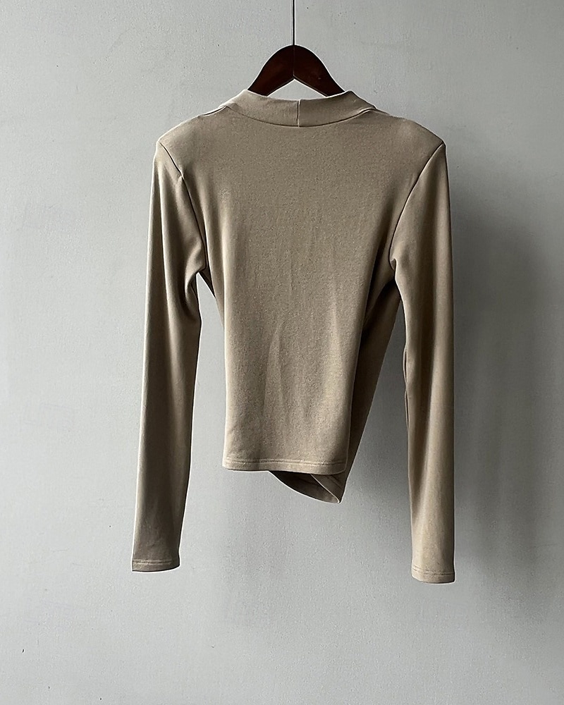Femmes Chemisier Uni Moderne Occasionnel manche longue Col en V Hauts Réguliers Quotidien Fête Froncé Noir Blanche Marron clair Automne de 2025 ? $22.99 –P5