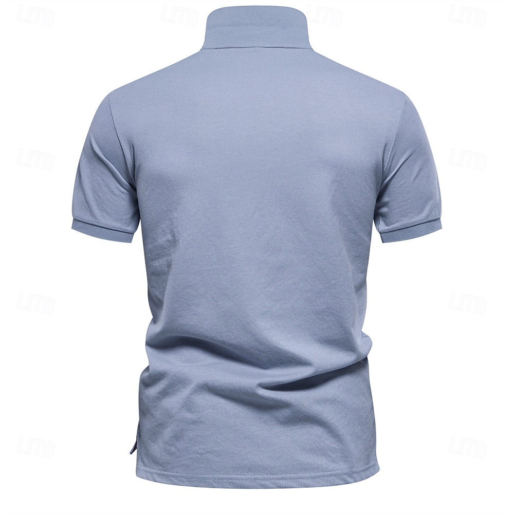 Herren Männlich Blumen Blumenmuster Polo Strick-Polopullover Kurzarm Umlegekragen Polokragen Modern Formell Arbeit Sport & Outdoor Knöpfe Drucken Frühling Rubinrot Weiß Hellblau 2025 - $22.99 –P5