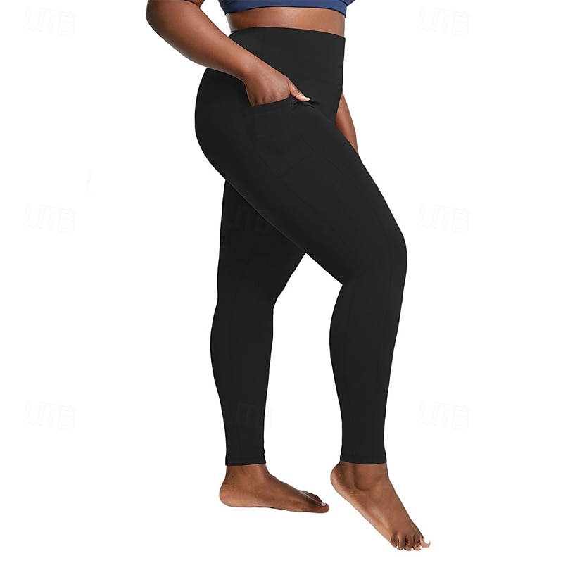 Per donna leggings da pilates pantaloni sportivi Leggings da yoga Tasca Leggero Pilates Palestra Corsa Pantaloni Nero Rosa polverosa Borgogna Spandex Taglie Forti Gli sport Abbigliamento sportivo del 2025 a $18.49 –P2