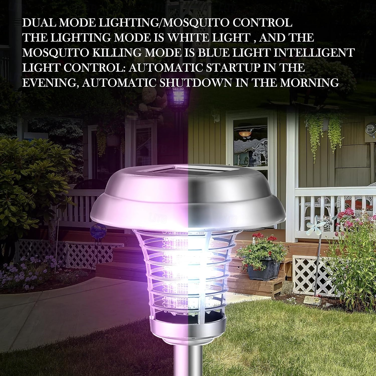 Solar Bug Zapper Waterproof Outdoor Mosquito Zapper Killer and Lighting Repellent Lamp for Indoor Outdoor Use Garden Patio Purple and White Light (Stainless Steel - Silver) 2026 - $14.49 –P5