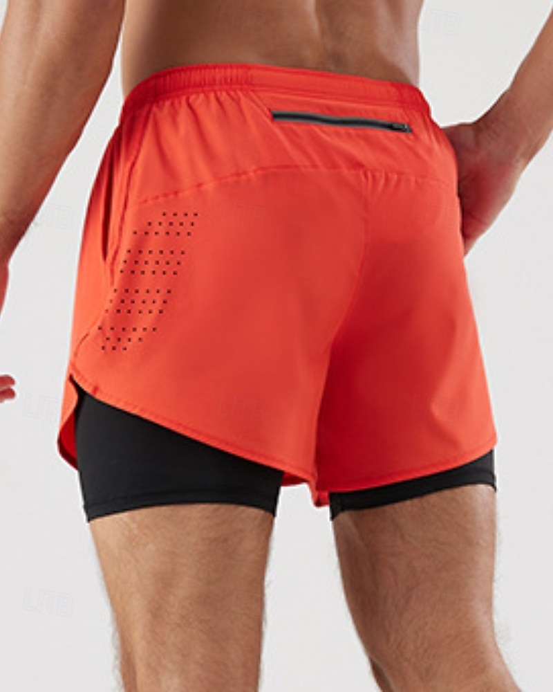 Homme short avec collants Patchwork Shorts Extérieur Sport & Loisir Occasionnel Respirant Séchage Rapide Léger Tennis Le golf Course Coupe régulière Tenue de sport Tenues de Sport Bloc de Couleur de 2025 ? $15.19 –P20