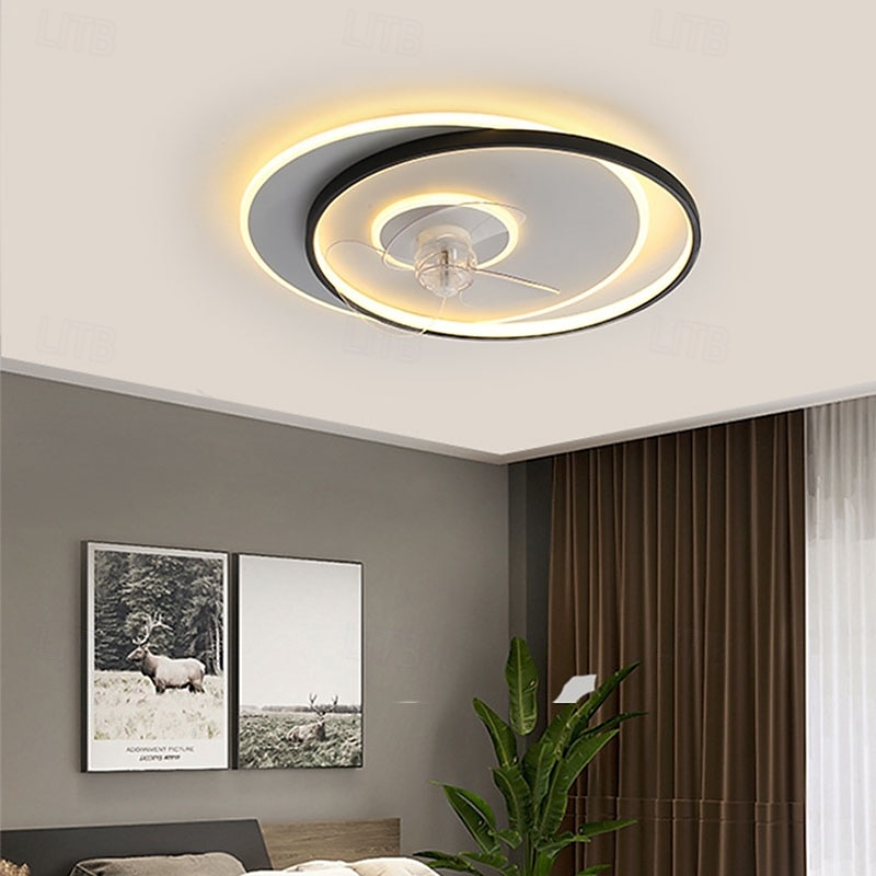 neuer moderner minimalistischer ultradünner Deckenventilator mit integrierter LED-Beleuchtung, ideal für Schlafzimmer & Studie 2025 - $233.19 –P7
