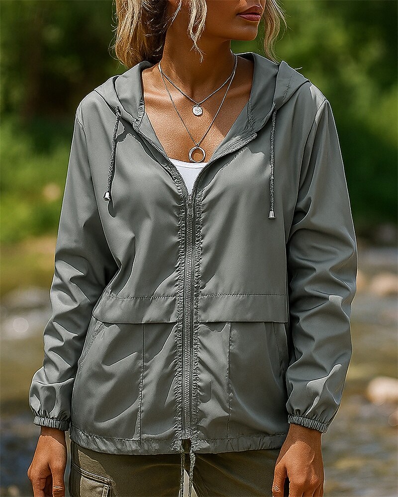 Damskie Kurtka turystyczna Kurtka sportowa Na wolnym powietrzu Wodoodporny Odporność na wiatr Szybkie wysychanie Lekki Ubrania turystyczne Ubrania turystyczne Wiosna Jesień Kurtka Bransoletka 2025 - $24.99 –P4