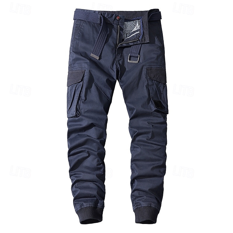 Homme Pantalons Cargo Pantalons Boutons Taille Élastique Multi-poches Uni Portable Extérieur Quotidien Camping & Randonnée Mode Classique Noir Vert Véronèse de 2025 ? $37.99 –P10