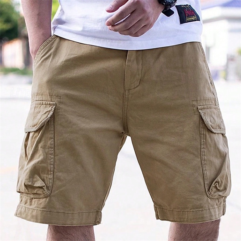 Homens Bermuda Cargo Shorts de caminhada Ao ar livre Normal Secagem Rápida Leve Elástico Respirável Calção Bolsos Preto Verde Tropa Tênis Golfe Corrida S M L XL XXL de 2025 por $21.99 –P8