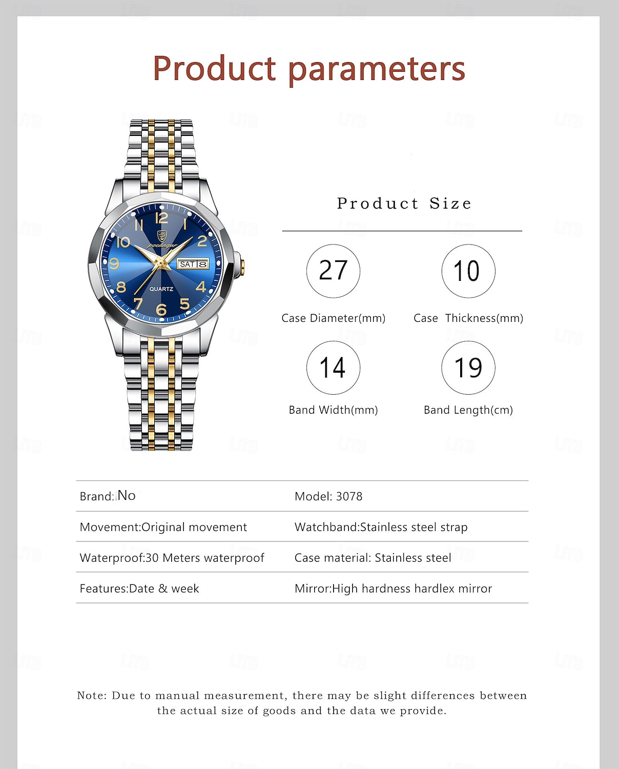 Luxury Ladies Wristwatch Waterproof Luminous Date Week Mother's Day Gift for Women Quartz Watch Stainless Steel 2026 - $36.99 –P6