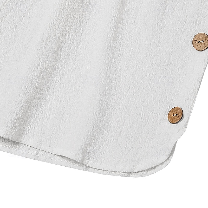 Homens Calção Shorts de linho Shorts de verão Shorts de praia Botões Com Cordão Cintura elástica Tecido Conforto Respirável Comprimento do joelho Ao ar livre Diário Praia Férias Moda Preto Branco de 2025 por $23.99 –P8
