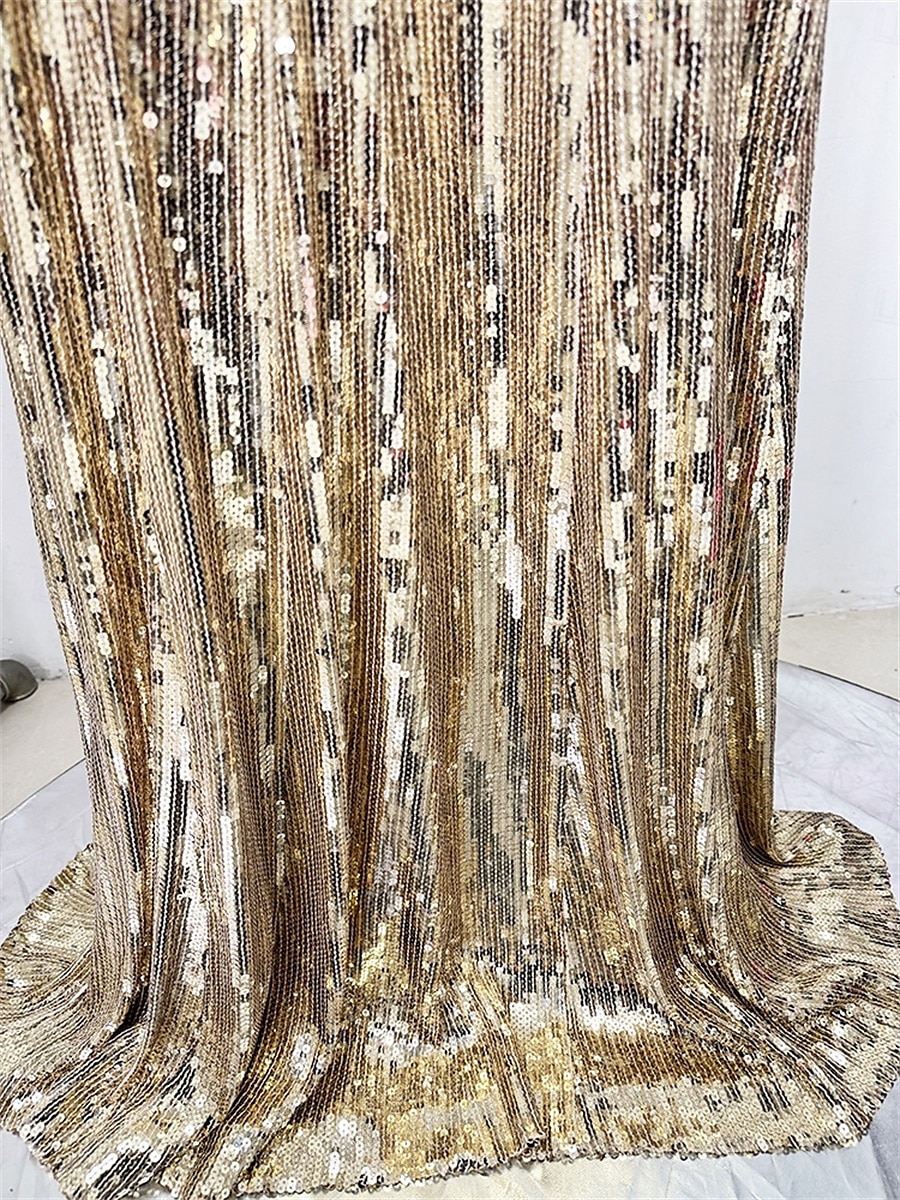 Robe Quinceanera Sirène  Trompette Robes Élégante Robe de Mariage Formelle Longueur Maxi Manches Longues Col Rond Pailletée avec Paillettes de 2025 ? $179.99 –P6