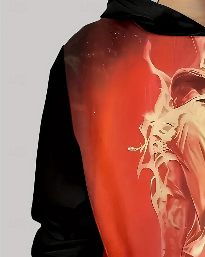 Pojkar 3D Grafisk Huvtröja Långärmad Vår Höst Mode Streetwear Barn 4-12 år Huva Utomhus Ledigt Dagligen Normal 2025 - $18.99 –P4