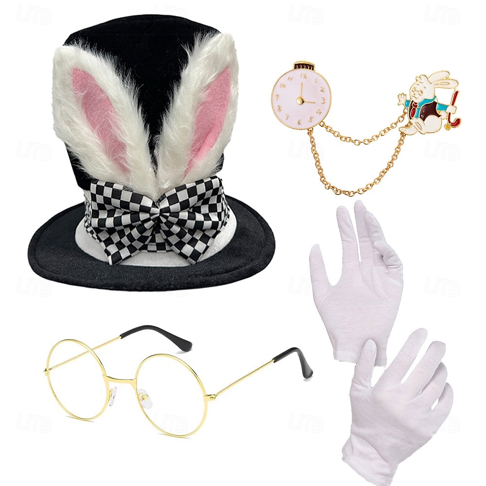 Alice in Wonderland Pohádka Śílenec Sada příslušenství Postavy z pohádek cosplay Filmové kostýmy for Unisex Děti Dospělé předvečer Všech svatých Karneval Světový den knihy Výkon Vzdělávací převlékán 2025 - $20.99 –P9