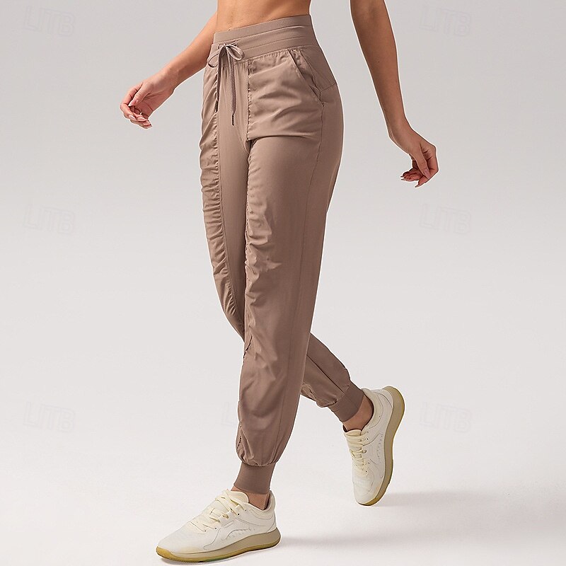 Mulheres Calças de fitness Calças de Pilates Calças de ioga Com Cordão Rugas Com bolsos Leve Cintura Alta Pilates Academia Zumba Calças Azul marinho Castanho Claro Preto Outono Esportes Roupas de 2025 por $25.99 –P14