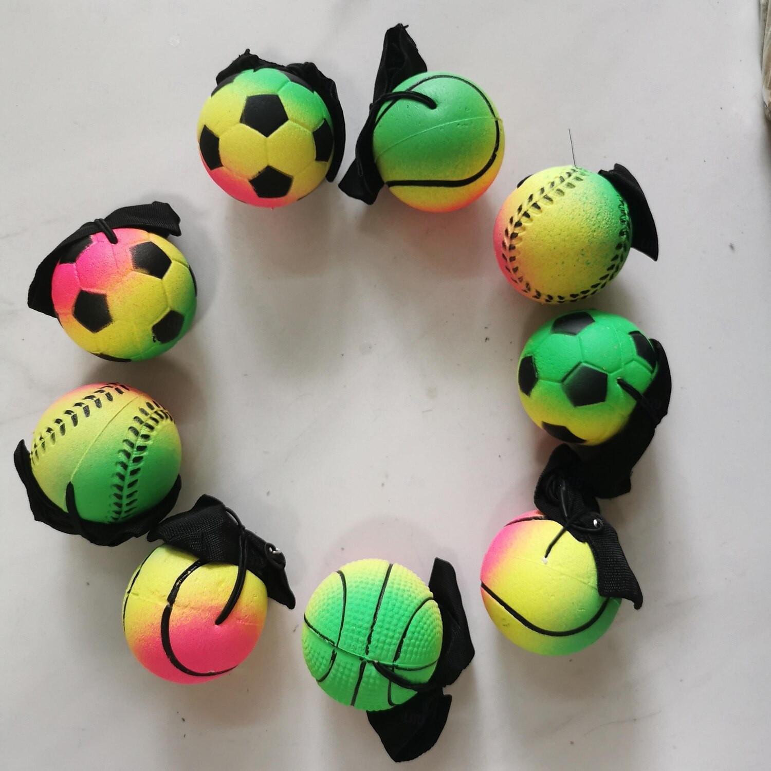 1pc Vibrant Multi-Colored Bouncing Ball - Rubber Black & White Pattern Ideal for Exercise & Reaction Training Playful & Engaging Exercise Ball  Vibrant Bouncing Ball  Rubber Ball 2025 - $9.49 –P5