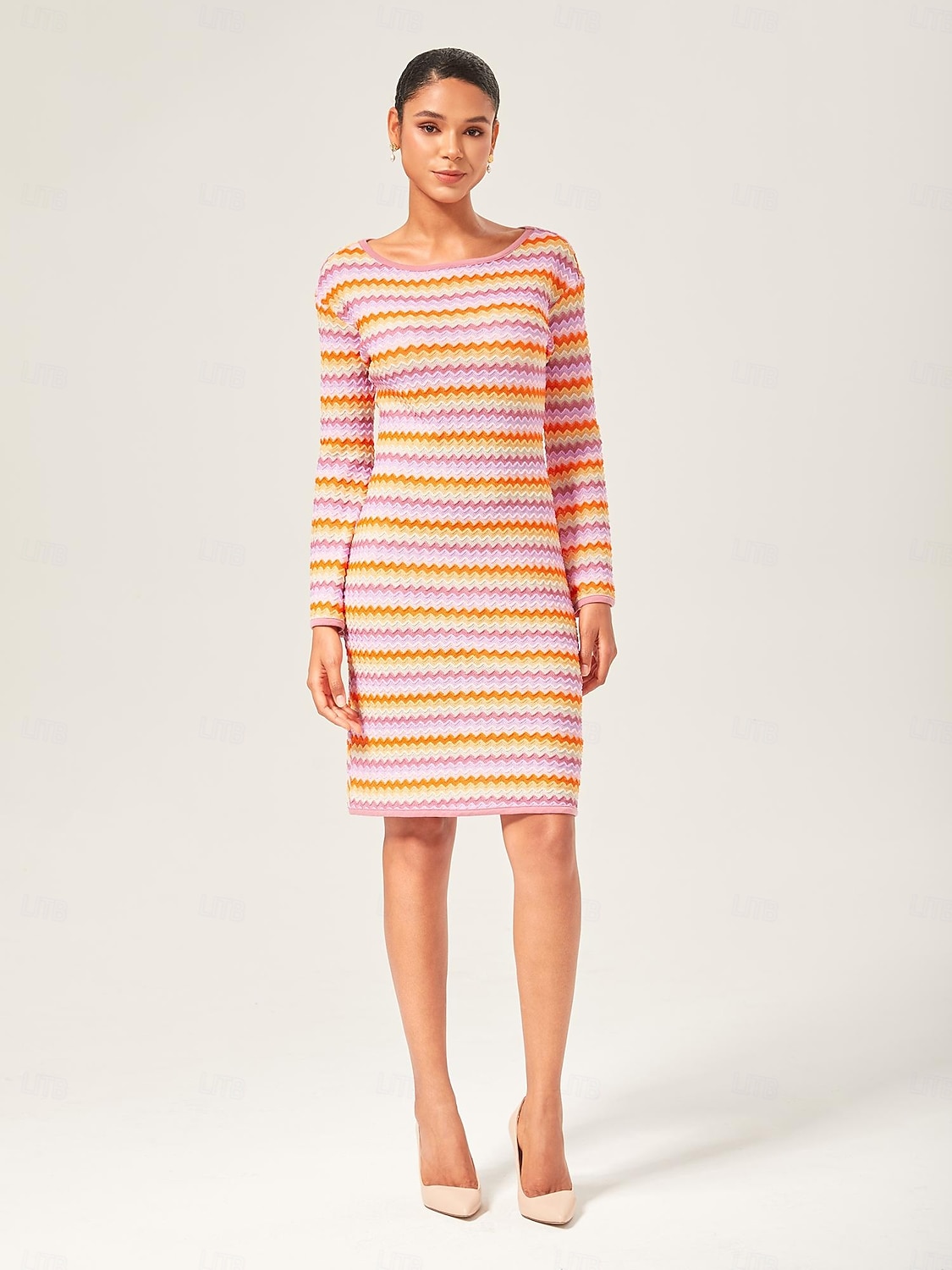 vestido curto justo de malha elástica de 2025 por $71.99 –P5
