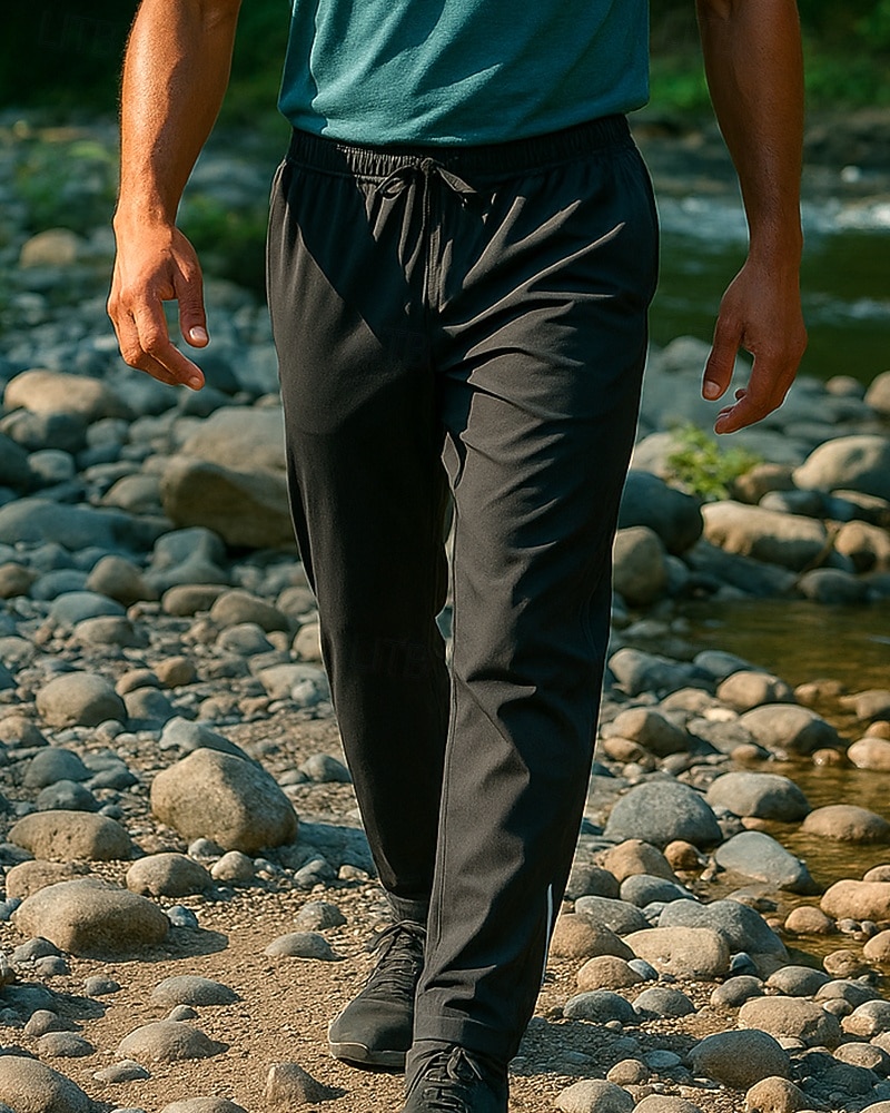Herren Wanderhosen Außen Normale Passform Wasserdicht Winddicht Schnelltrocknend Leicht Hosen Elastischer Bund Dunkelgrau Schwarz Camping / Wandern Golfspiel Laufen M L XL XXL XXXL 2025 - $28.99 –P5