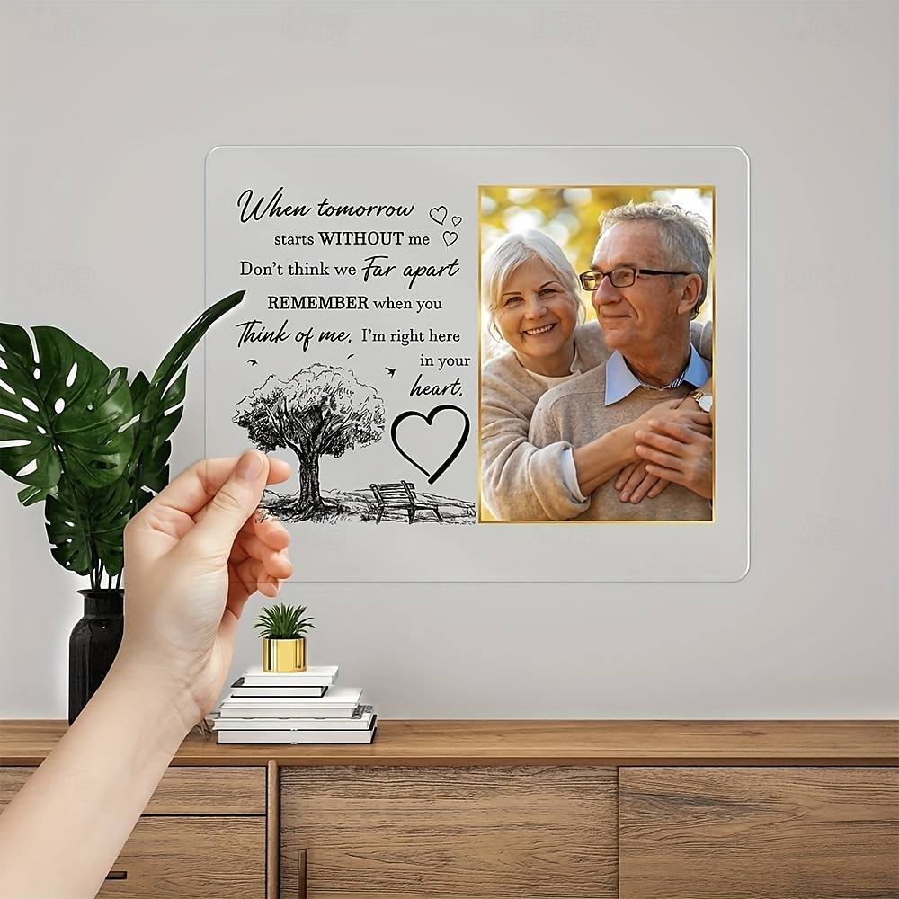 Personalized Memorial Photo Plaque with Base,Custom Acrylic Sympathy Gifts Missing You Photo Frames Plaque I'm Always With You Picture Frame 2025 - $23.99 –P4