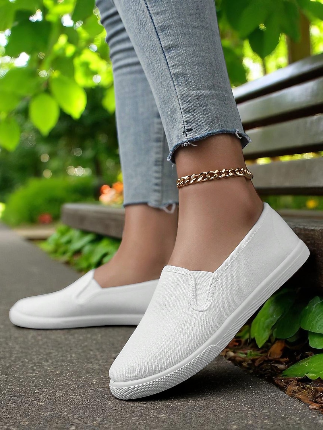 női vászon bebújós tornacipők – könnyű, minimalista lapos cipők mindennapi ügyintézéshez, parkban sétáláshoz és hétvégi villásreggelihez 2026 - $18.99 –P4