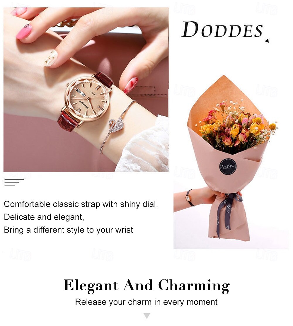 2026年 母の日の女性用ギフト 時計 ローズゴールド ステンレススチールメッシュ 日本製クォーツムーブメント シンプル 防水 ルミナスレディースウォッチ  コレクション – $31.99 –P18