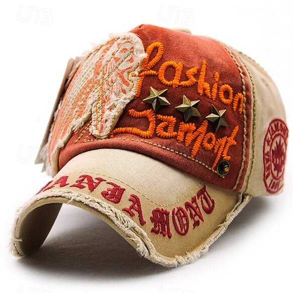 رجالي قبعة البيسبول قبعة شمسية قبعة سائق الشاحنة أصفر نبيذ قطن مطرز موضة كاجوال مناسب للبس اليومي عطلة نهاية الاسبوع منقوشة أحرف قابل للتعديل واقي شمسي 2026 - $16.49 –P5