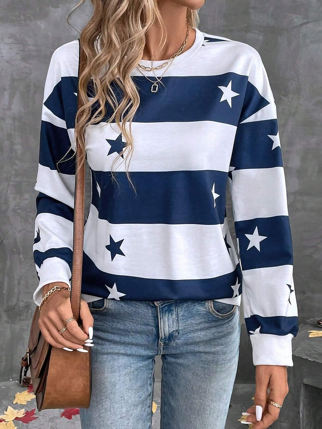 Femmes Sweatshirt Pull Graphique Rayé ancien Mode Occasionnel manche longue Col ras du cou Hauts Réguliers Rue Tenue Quotidienne Occasionnel Imprimé Noir Bleu Vert Kaki Printemps Automne Hiver de 2025 ? $24.99 –P3