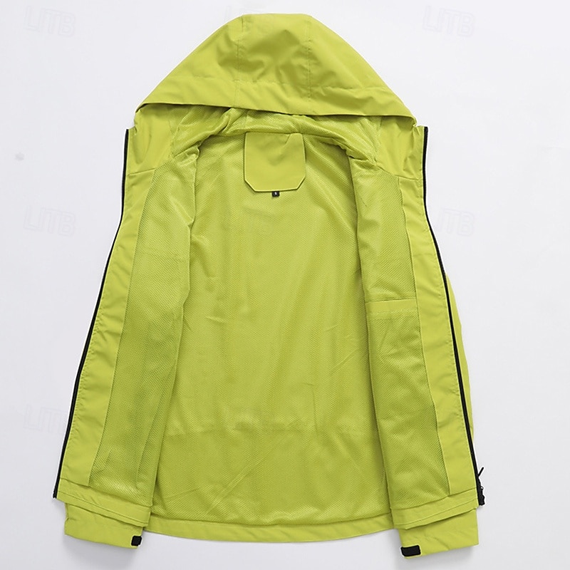 Men's Windbreaker Hiking Jacket rain coat Outdoor Waterproof Windproof Hiking Outfits Hiking Clothes Spring Autumn / Fall Top Camping / Hiking / Caving Running Black White Blue 2025 - $19.99 –P5