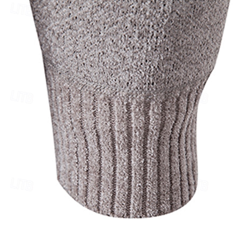 Herren Pullover Strickjacke Kurzer Pullover Gerippt Stricken Normale Oberteile Gestrickt Farbblock Stehkragen Aufwärmen Moderne zeitgenössische Büro Lässig Bekleidung Herbst Winter Schwarz Marineblau 2025 - $34.99 –P8
