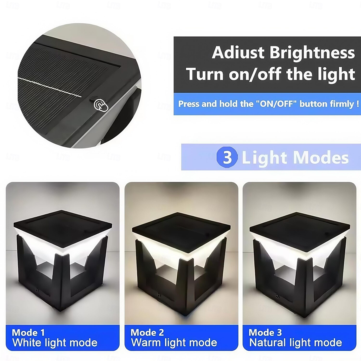 Durable Waterproof Solar Post Lights Ground Lights 3 Lighting Modes Retro LED Pillar Light Auto On/Off Garden Pathway Ligh Yard Lighting  1PC 2025 - $92.99 –P3