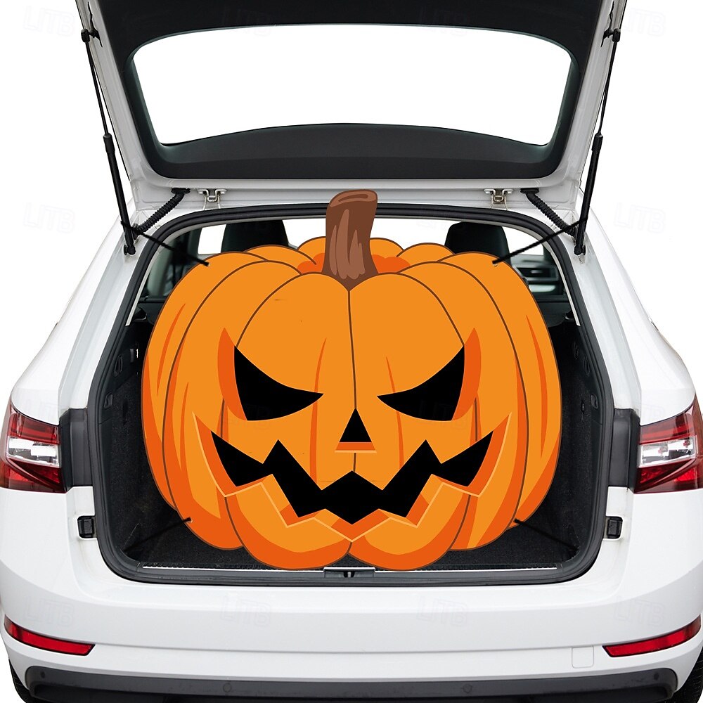 Halloweenská pochoutka do kufru auta, dekorace auta s duchy, halloweenské dekorace, halloweenská látková dekorace auta, halloweenská dekorace do kufru auta, dekorace s duchy a dýní, tapeta na zeď 2025 - $24.99 –P3