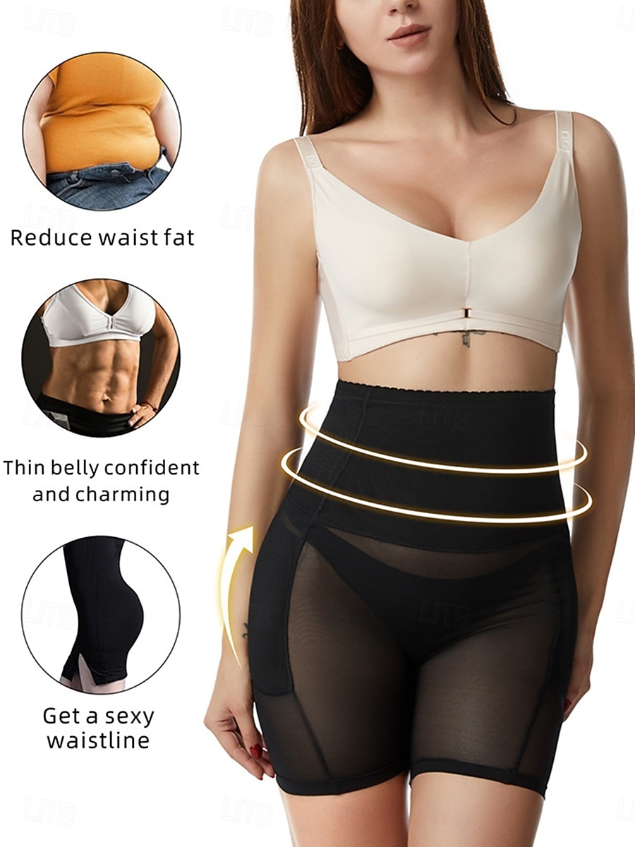 Női Alakformáló ruha Alakformáló ruha Rövid Magas derék Sima Elasztikus derékpánt Mekano Kényelmes Nyúlós Jóga Bőrszínű Fekete Nyár Tavasz Karcsúsított 2025 - $13.99 –P1