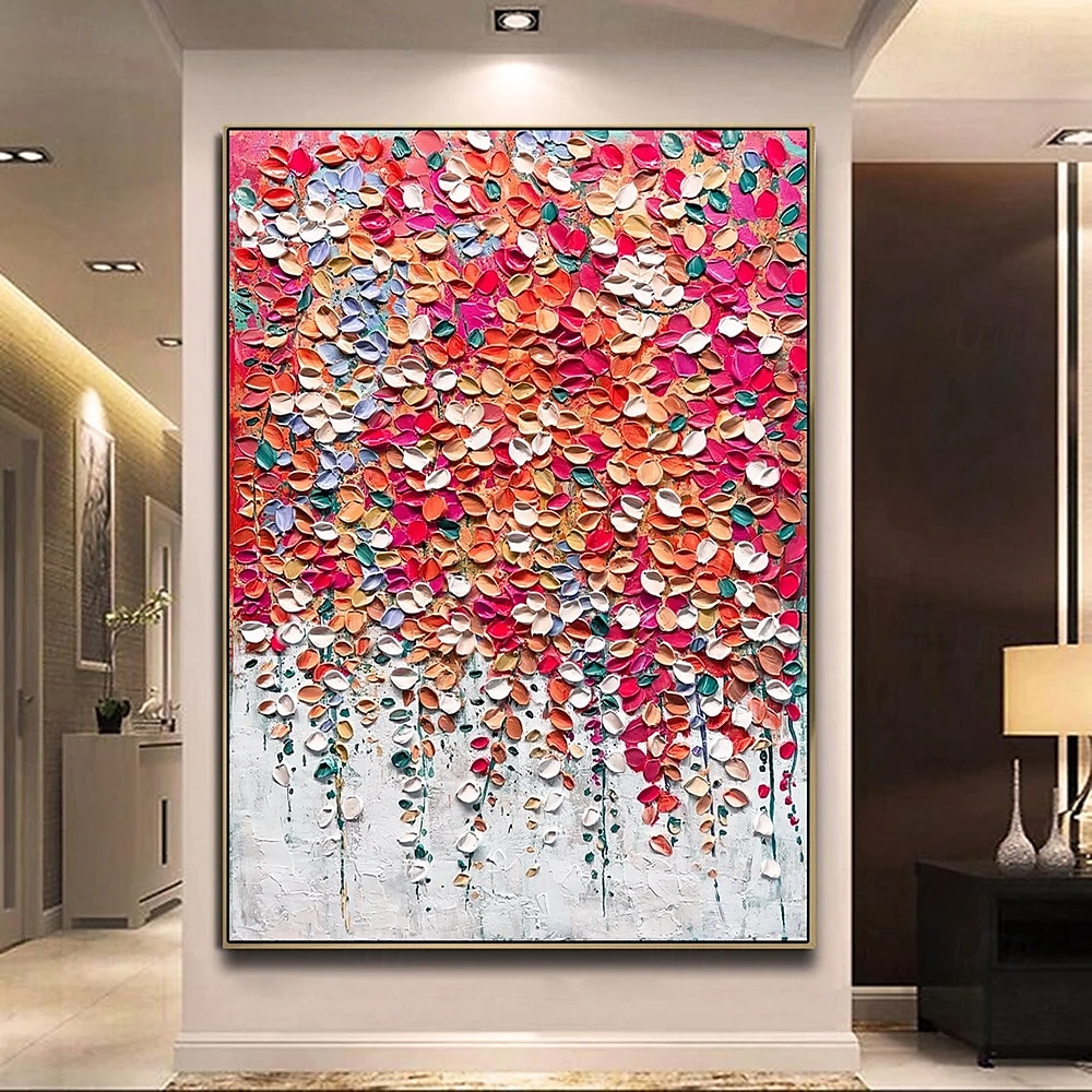 Mintura Handmade 3D Abstract Red Flower Oil Paintings On Canvas Modern Wall Art Room Decoration Texture Picture For Home Decor Rolled Frameless Unstretched Painting 2025 - $91.99 –P3