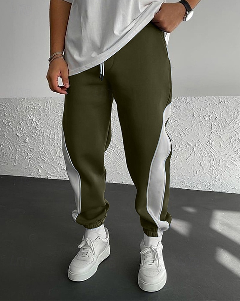 Men's Sweatpants Joggers Athletic Pants Trousers Drawstring Pocket Elastic Waist Color Block Comfort Daily Sports Outdoor Fashion Casual Blue Black / Red Micro-elastic 2026 - $25.99 –P10