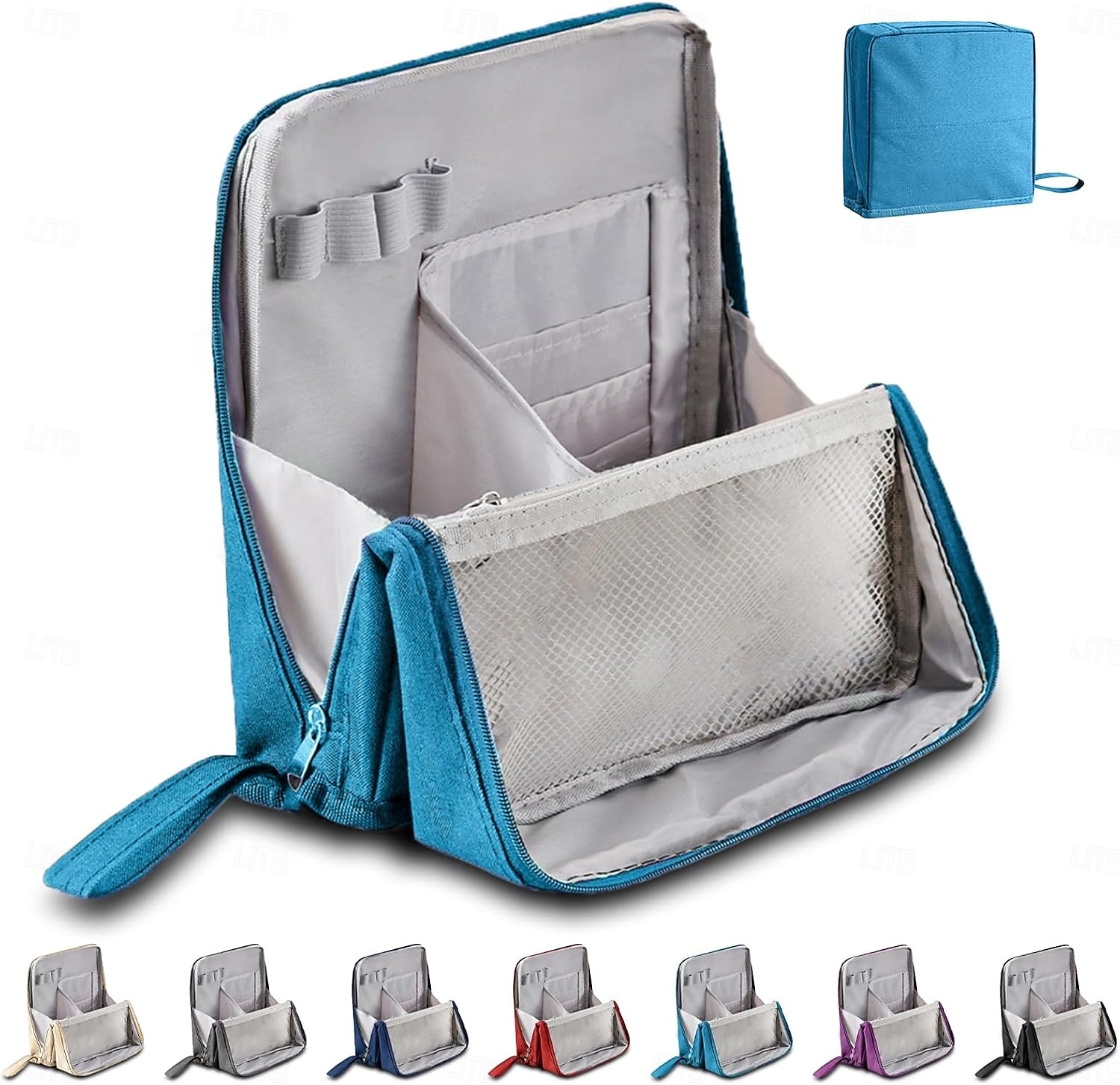 Standing Makeup Bag, Waterproof Large Capacity Toiletry Bag with Compartments, Portable Travel Cosmetic Organizer, Multi-Purpose Pencil & Makeup Storage Case 2026 - $15.99 –P2