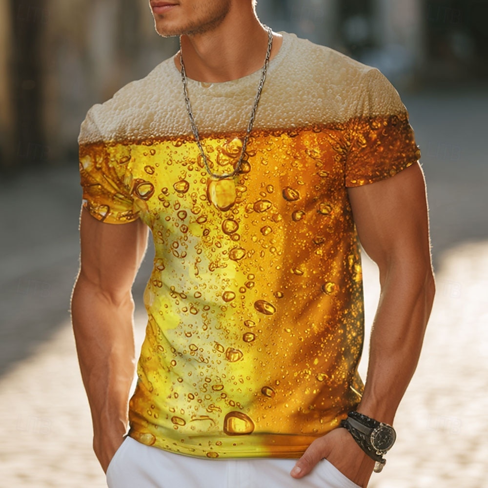 Oktoberfest Per uomo Birra Maglietta Manica Corta maglietta Stampa 3D Girocollo Camicia Esagerato Designer Feste Streetwear Casuale Giallo Blu Giallo 2 Estate Primavera Abbigliamento S M L XL XXL del 2025 a $17.99 –P1