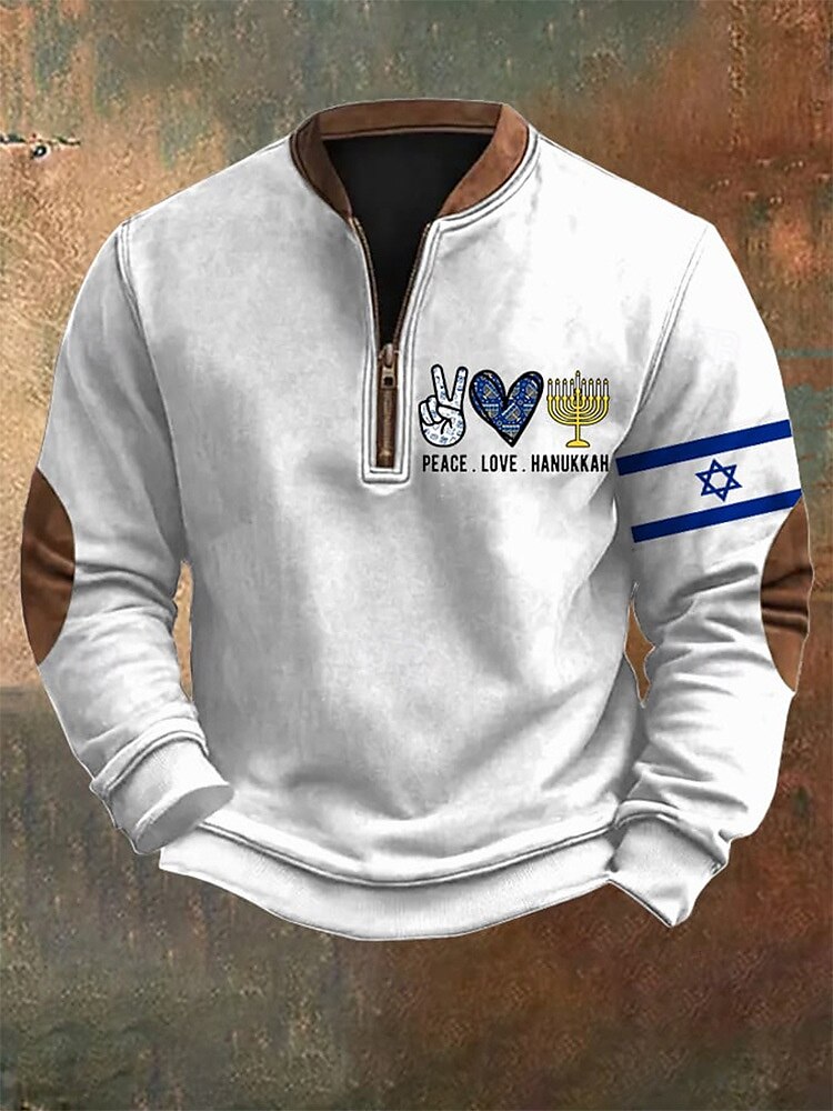 Herren Sweatshirt Viertelreißverschluss Sweatshirt Schwarz Weiß Blau Halber Reißverschluss Grafik Farbblock Sport & Outdoor Täglich Ferien Polyester Streetwear Lässig Herbst Winter Bekleidung 2025 - $21.99 –P3