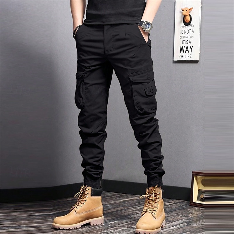 Men's Cargo Pants Hiking Pants Trousers hiking trousers Outdoor Regular Fit Waterproof Windproof Quick Dry Lightweight Pants / Trousers Pocket Black Army Green Camping / Hiking Golf Running S M L XL 2025 - $23.99 –P9