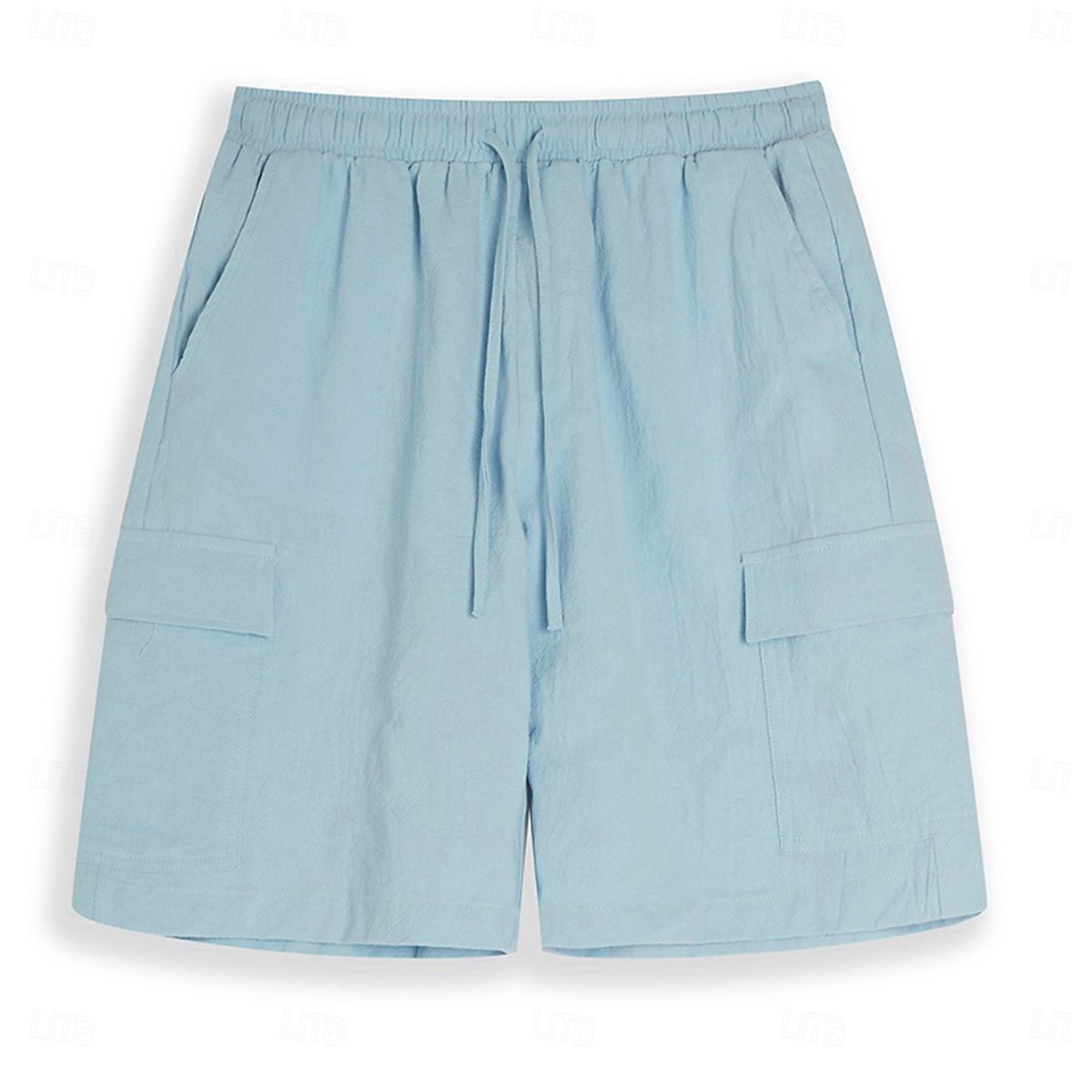 Homens Bermuda Cargo Calção Shorts de linho Shorts de verão Shorts de praia Cintura elástica Com Cordão Bolso multi Tecido Comprimento do joelho Ao ar livre Praia Férias Havaiana Preto Branco Sem de 2025 por $22.99 –P5