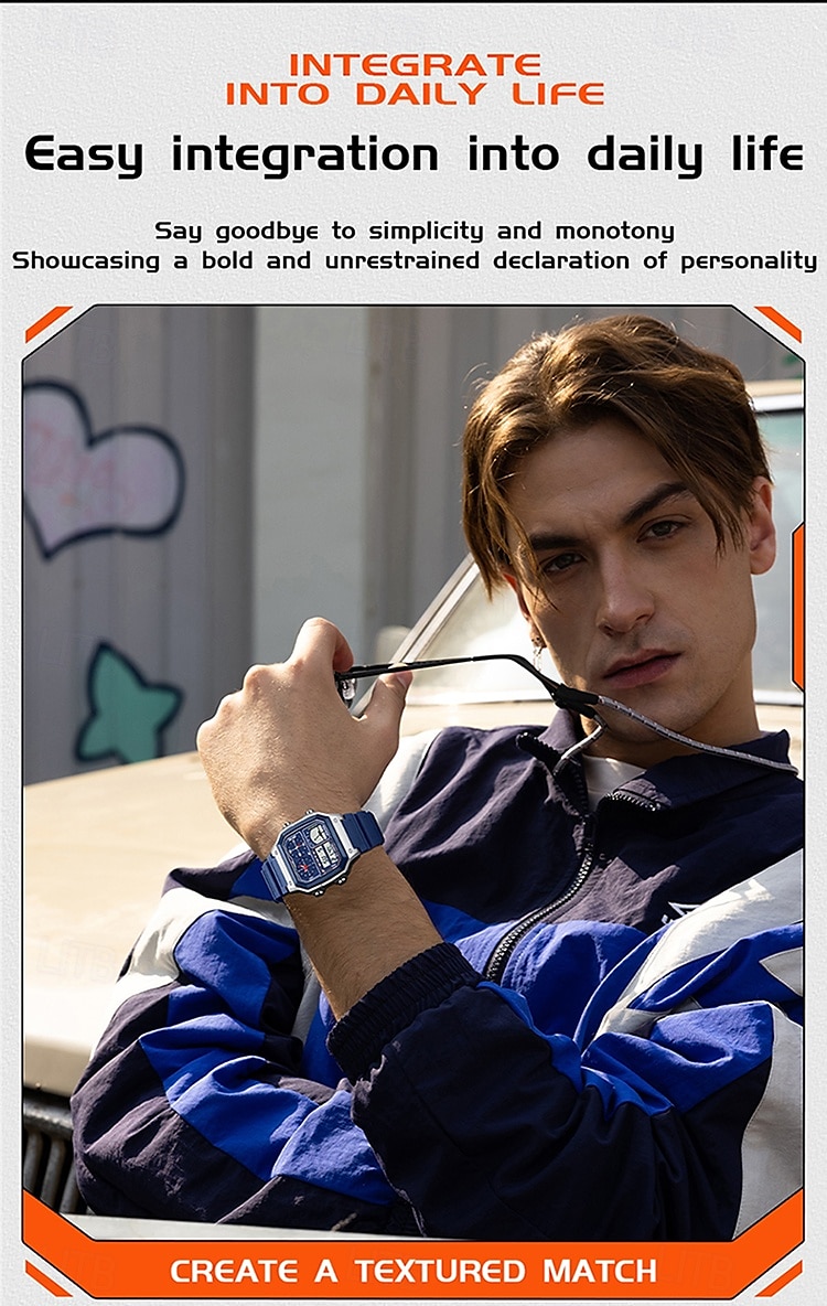 SANDA Men Digital Watch Outdoor Fashion Casual Wristwatch Luminous Stopwatch Alarm Clock Three Time Zones Steel Silicone Gel Watch 2025 - $31.99 –P14