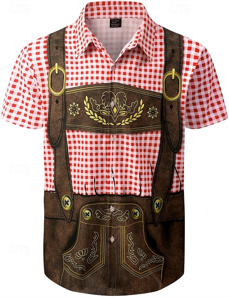 Camicie hawaiane Camicia Aloha bavarese Monaco Tedesco Alpino Grafico per Per uomo Adulti Stampa 3D  per Carnevale Birra Oktoberfest Spiaggia Vacanza Feste del 2026 a $23.99 –P1
