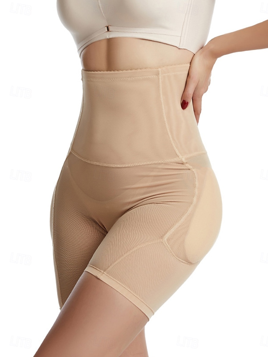 Női Alakformáló ruha Alakformáló ruha Rövid Magas derék Sima Elasztikus derékpánt Mekano Kényelmes Nyúlós Jóga Bőrszínű Fekete Nyár Tavasz Karcsúsított 2025 - $13.99 –P11
